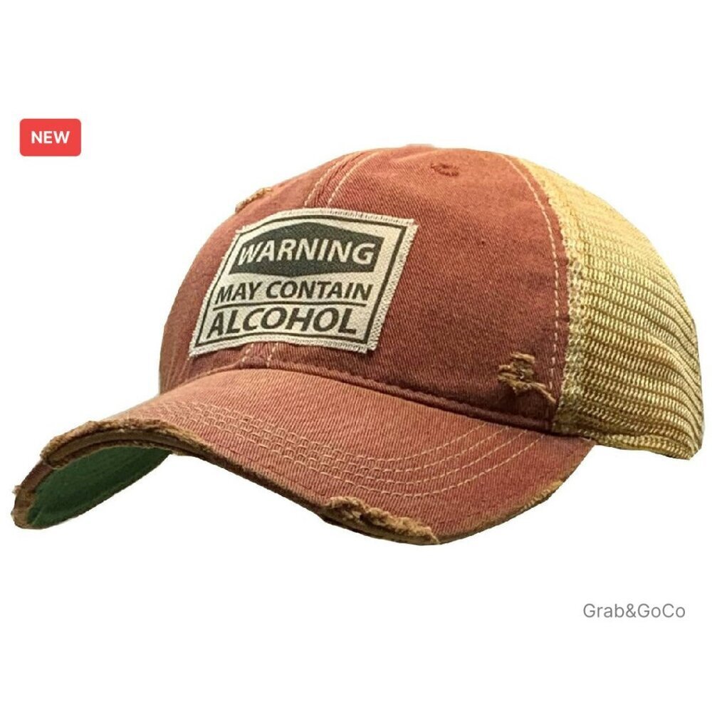 Distressed Trucker Cap Vintage Style Snapback Mesh Back Adjustable Fit